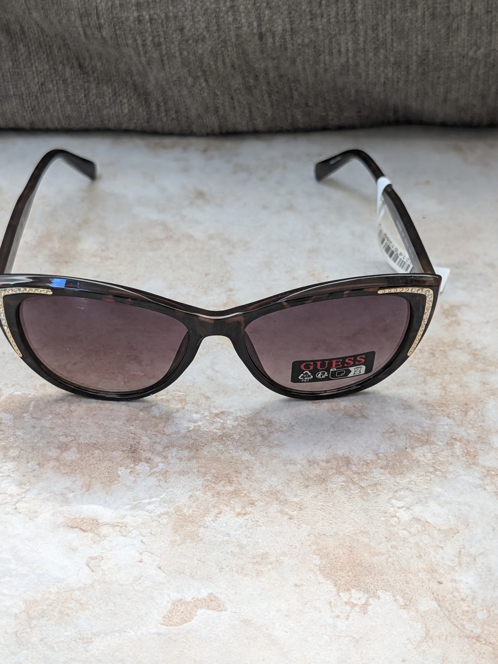 GUESS Tortoiseshell Cat Eye Sunglasses with Gem Accent NWT